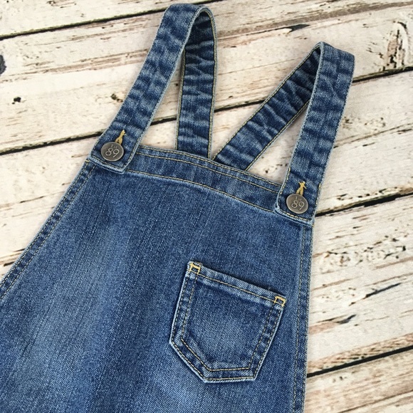 Children’s Place Denim Overalls Shorts Jean Sz 12 - Picture 3 of 10